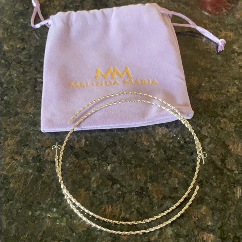 Silver Twisted Hoops 4”